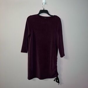 Plum purple long sleeve T-shirt dress Mohito Basic Small